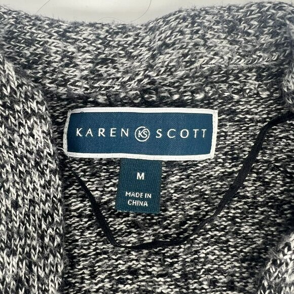 Karen Scott Knit Sleeveless Vest Duster Sweater Cardigan Pockets Womens Size M - Picture 6 of 11